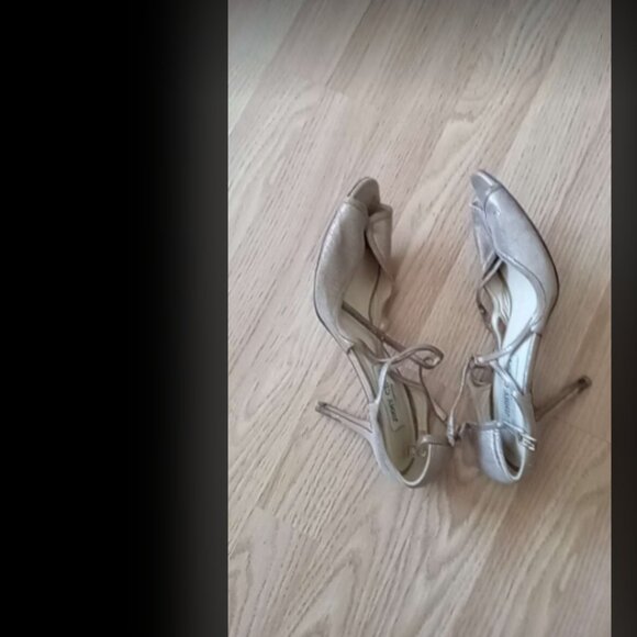 Jimmy Choo Women's Shimmery Peep Toe Heels Sz 38.5 - Picture 5 of 6